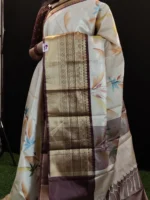 Hand Painted Tissue Saree with Kanchi Broad Border