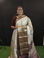 Hand Painted Tissue Saree with Kanchi Broad Border